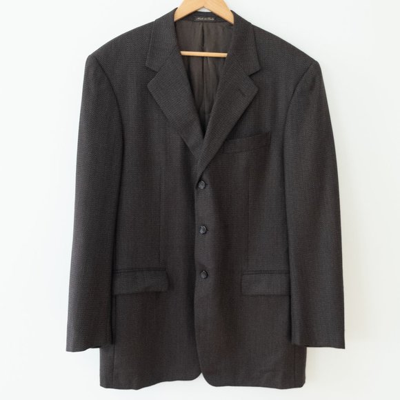 Pal Zileri Other - Ermenegildo Zegna for Pal Zileri Wool Three Button Patterned Blazer